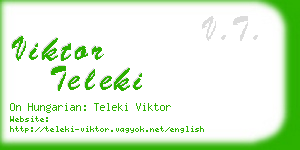 viktor teleki business card